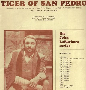 Tiger of San Pedro Big Band Chart Sheet Music by John LaBarbara Slightly Used - Picture 1 of 2