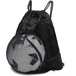 Sportbeutel mit Kordelzug Basketball Rucksack Fußballtasche Turnbeutel 42 x47cm - Bild 1 von 12