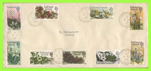 Falkland Islands 1968 Flower definitives values to 1/- on plain First Day Cover - Picture 1 of 1