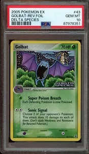 Pokemon PSA 10 Gem Mint EX Unseen Forces Reverse Holo Golbat 43/113 (MD) - Picture 1 of 2