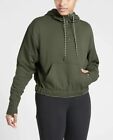 Athleta Tuscan Olive Green Ascend Warm Up Hoodie Sweater, Size L