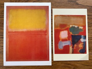 Lot of 2 Card Prints Mark Rothko Orange and Yellow - No 18, 1948, 1949