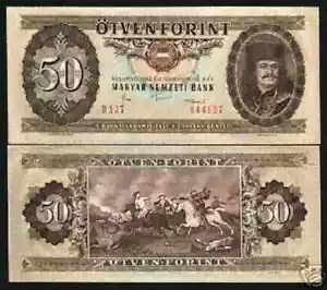 Hungary 50 FORINT P-170 1986 Austrian Soldiers UNC Hungarian World Currency NOTE - Picture 1 of 6