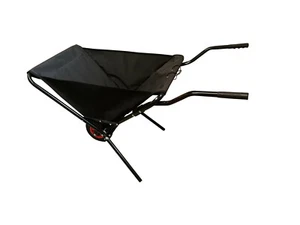 Lightweight Foldable Wheel Barrow Folding Wheelbarrow Black Garden Space Saving - Picture 1 of 2