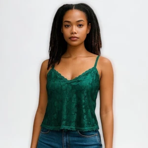 Pigiama vintage Victorias Secret donna pizzo cami etichetta oro abbigliamento lounge taglia large - Foto 1 di 14