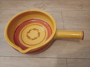 Terre e Provence Terra Cotta France Floral Pattern Large Serving Bowl Pot UNUSED - Picture 1 of 9