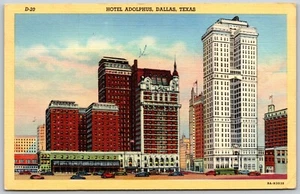 Postcard Texas Dallas TX Hotel Adolphus Home of Century Room 1942 WWII Era - Picture 1 of 2