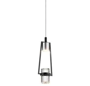 Elan 84188 Chrome/Black Ayse Single Light 4"W Led Mini Pendant - Picture 1 of 6