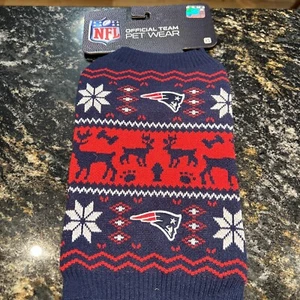 NFL New England Patriots Dog Sweater Sz XS New - Picture 1 of 3