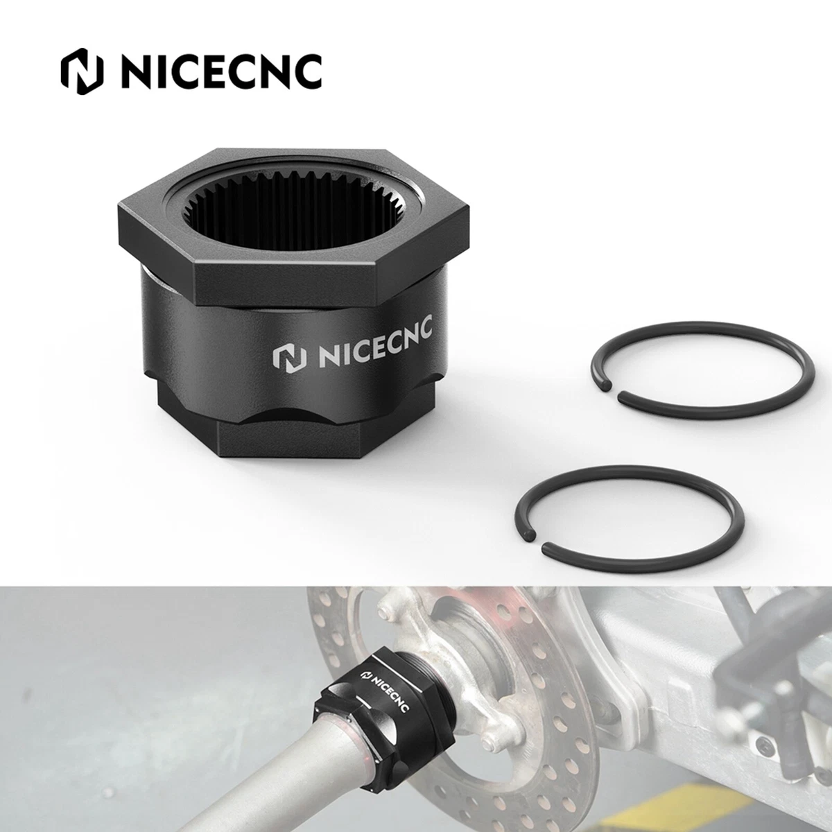 16 Black Lug Nuts Fits: Hiper DWT Wheels TRX450R TRX250R TRX400EX - Foto 5