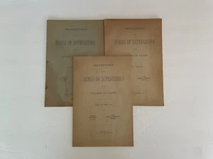 Antique Board Of Supervisors Proceedings County Of Yates 1896-97 - Picture 1 of 7