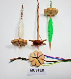 Multi Handspindel Blume 4 in 1 Kreuzspindel, Kopfspindel u. wie Knüpfstern - Bild 1 von 3