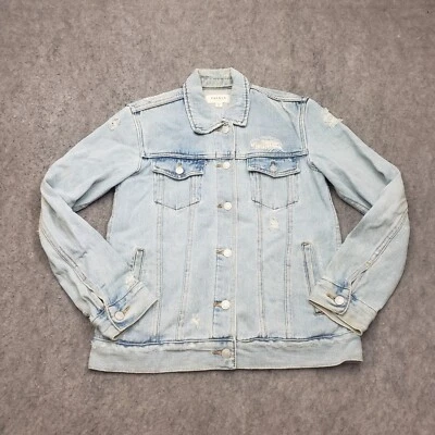 PacSun Jacket Womens Small Blue Denim Motorcycle Trucker Jean Coat Ladies * - Image 1 of 4
