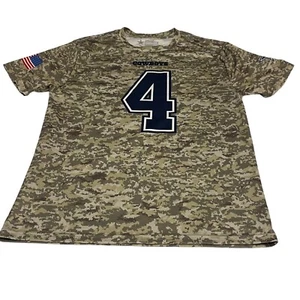 NFL Dallas Cowboys Authentic Camoflauge Camo Mens Medium T Shirt Dak Prescott - Picture 1 of 8