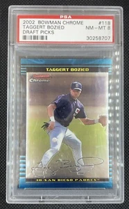 2002 Bowman Chrome Draft Picks TAGGERT BOZIED #BDP118 San Diego Padres - PSA 8 - Picture 1 of 2