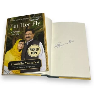 Ziauddin Yousafzai Signed Autograph "Let Her Fly" Book! Father of Malala! HCDJ - Picture 1 of 4