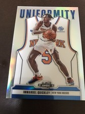 2020-21 CONTENDERS OPTIC IMMANUEL QUICKLEY UNIFORMITY SILVER PRIZM #27 ROOKIE 
