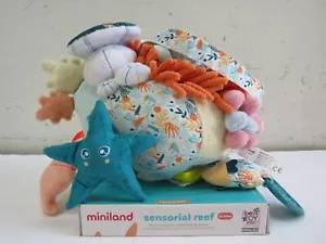 Miniland Sensorial Reef - Plush Rattle, Baby Teething, Sensory Toy, Toty - Picture 1 of 5