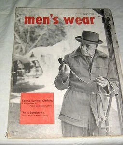 1953 ""Ropa para hombre"" revista comercial, Fairchild, ropa, ropa, moda, sombreros, zapatos" - Imagen 1 de 28