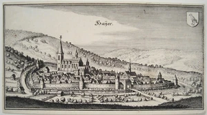 Haiger Dillenburg Dillkreis Lahn-Dillkreis echter alter Merian Kupferstich 1646 - Picture 1 of 2