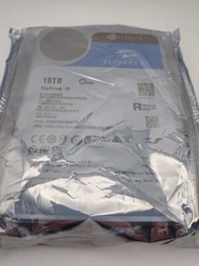 Seagate SkyHawk AI 18TB 3.5" SATA Hard Drive ST18000VE002 Surveillance HDD - Picture 1 of 4
