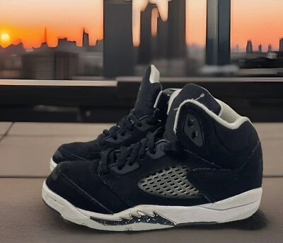 Nike Air Jordan 5 V Retro Moonlight Oreo Black 440889-011 Youth Shoes Sz 13.5 C - Image 1 of 4
