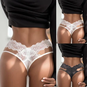 Underwear Panties For Women Panty Out Lace Up Hollow Crochet Lace Sexy - Picture 1 of 13