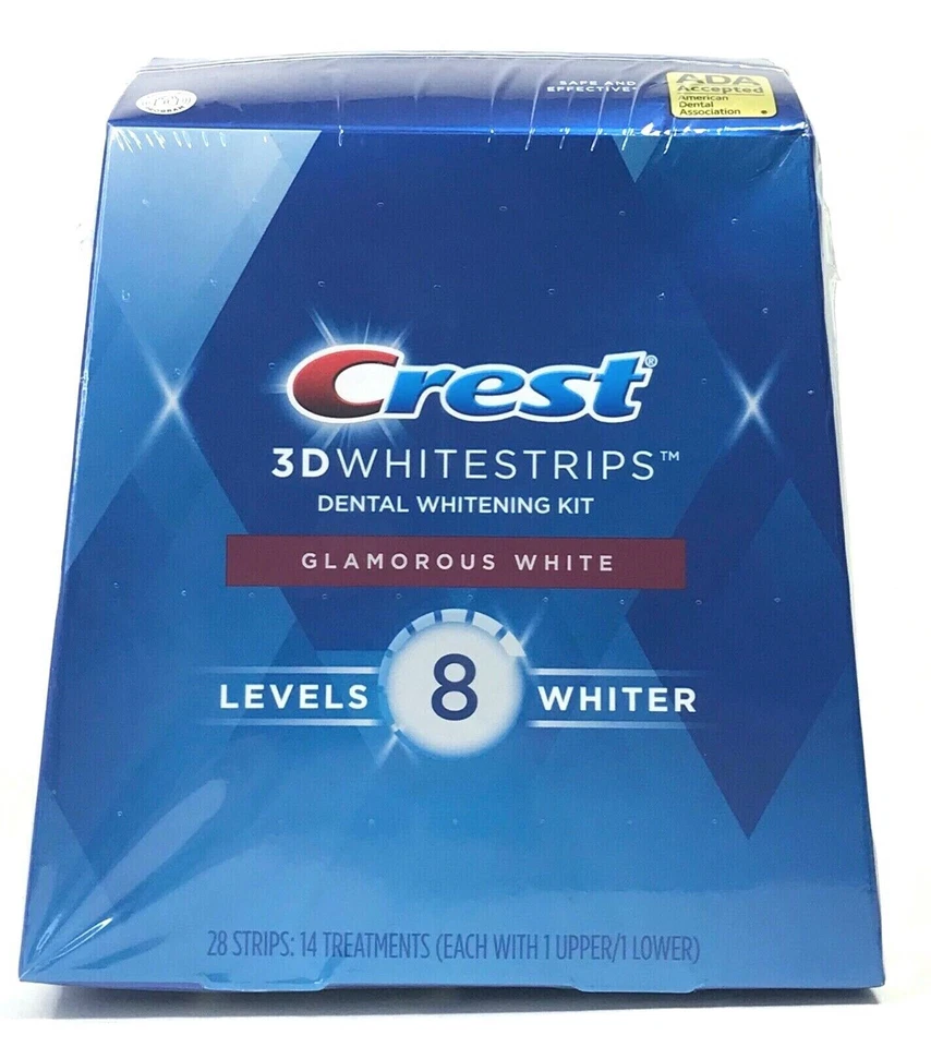 Crest 3D White Hydrogen Peroxide Teeth Whitening Strips - Pack of 14