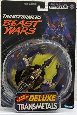 Transformers Beast Wars Deluxe Terrorsaur Transmetals Evil Predacon em perfeito estado no cartão - Imagem 1 de 4