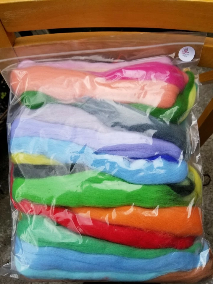 8 oz wool, Roving Color Sample kit, Spinning Wool, needle Felting, best selling - Image 1 of 4