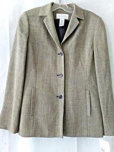 Chaqueta de mujer Liz Claiborne expresiva mezcla forrada botón frontal L/S carrera 6 $199 - Imagen 1 de 9