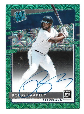 Bobby Bradley AUTOGRAPH /99 Cleveland Indians 2020 Panini Donruss Optic AUTO - Image 1 of 2