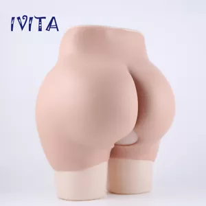 Silicone Buttock Pants XL Size Lifelike Open Pants Hip Thicken 7cm Drag-Queen - Picture 1 of 12