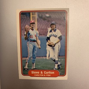 1982 Steve Carlton Carlton Fisk # 632 Phillies White Sox Fleer Baseball Card HOF