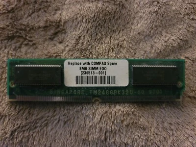 TEXAS INSTRUMENTS TI TM248GBK32U-60 8MB 60NS NON-PARITY EDO RAM 72-PIN - Image 1 of 2