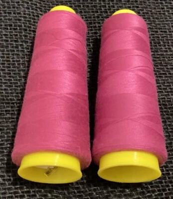 Spun Polyester Size 50/2  Thread 3-ply 3000yds  X2 Purple 455 Color Used Estate - Image 1 of 3