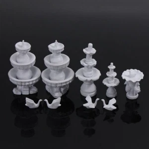 GY07087 9pcs Statue sculpture Fountain Model Train Railway HO 1:87 Architecture - Picture 1 of 6