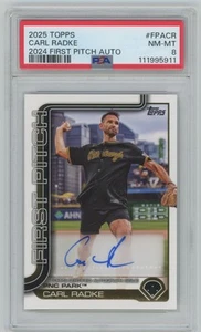 2025 Topps 2024 First Pitch Carl Radke Auto /99 PSA 8 PNC Park #FPA-CR - Bild 1 von 2