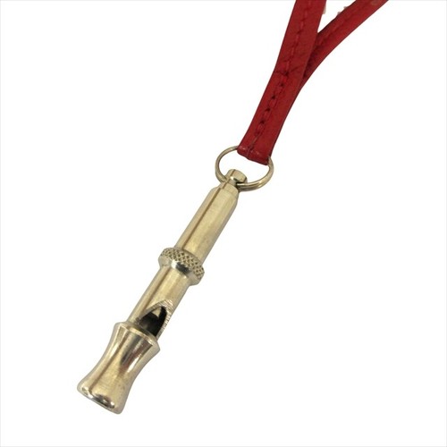 HERMÈS Hermes Sifre Fischietto Pelle Collana Ciondolo Accessori Cane 88Cm Rosso Argento Me