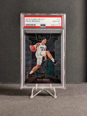 2018 Panini Concourse Select Miles Bridges Rookie RC #17 PSA 10 GEM MINT Pop 23 - Image 1 of 2