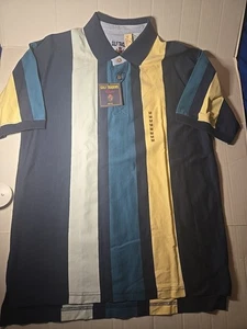 Vintage Herren Gulf Traders Polo Kurzarm Hemd Größe Medium gestreift Neu mit Etikett  - Bild 1 von 11