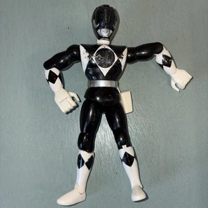 Modellino vintage 8" Mighty Morphin Power Rangers Black Ranger 1993 Bandai - Foto 1 di 12