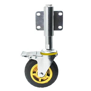 4" Spring Rubber Loaded Gate Wheel Heavy Duty Swivel Caster Wheels Universal - Picture 1 of 6