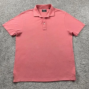 Todd Snyder Polo Shirt Men XL Pink Pique Cotton Blend Stretch Knit Preppy Salmon - Picture 1 of 14