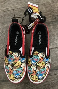 Scarpe slip on Pokémon multicolore tutti i personaggi taglia 13. Nuovo. - Foto 1 di 4
