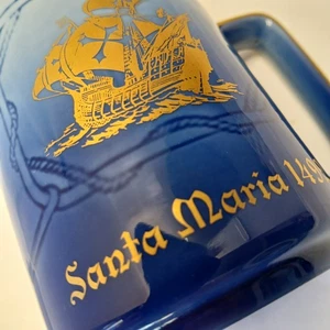 1978 B&G Copenhagen Porzellan Dänemark 1. Auflage Santa Maria Becher 5" Goldakzent - Bild 1 von 6