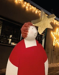 STERNSINGER Rot von Susanne Boerner, Handgetöpfert H ca. 19 cm Unikat Frostfrei - Bild 1 von 4