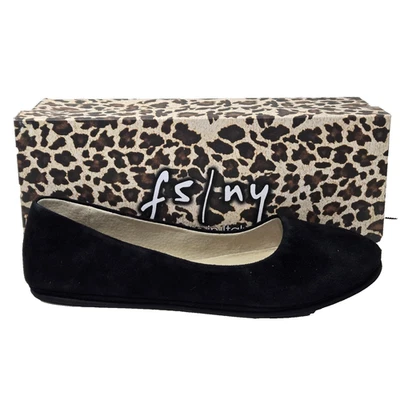 French Sole FS/NY Women's Sloop Suede Ballet Flats Shoes Black Size 11 - Image 1 of 4