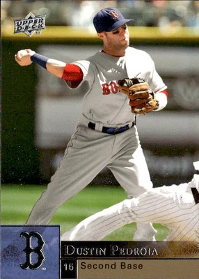 2009 Upper Deck Dustin Pedroia 49 Boston Red Sox - Image 1 of 2