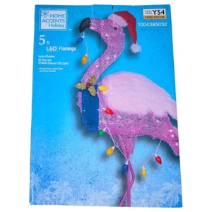 5 ft Flamingo Acrylic LED Christmas Light Yard Sculpture Tropical Beach Sea Life - Picture 1 of 10